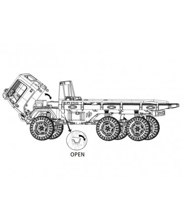 CRAWLER HB HOBBY PLUS 1/18 TOW TRUCK ARKTOS 6X6 2,4Ghz RTR JAUNE HBP1810430