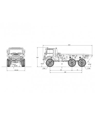 CRAWLER HB HOBBY PLUS 1/18 TOW TRUCK ARKTOS 6X6 2,4Ghz RTR JAUNE HBP1810430