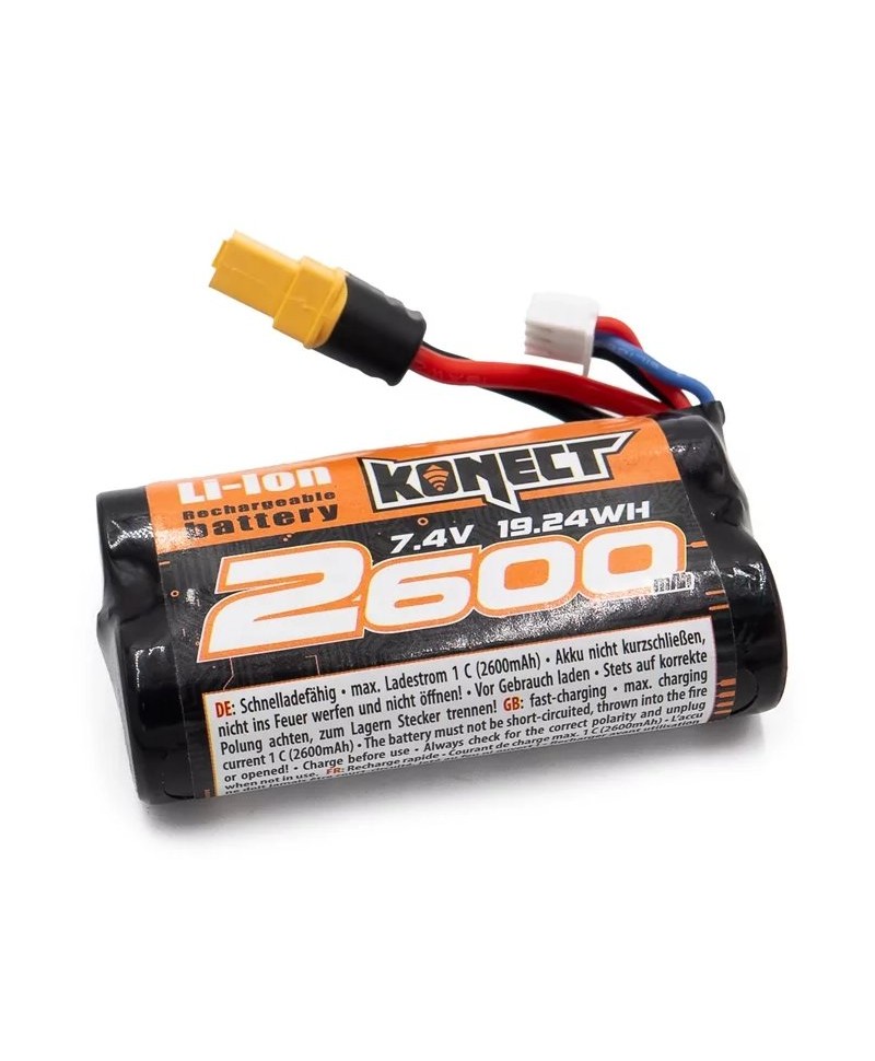 Batterie Li-ion 7,4V 2600mAh KONECT KN-LI0742600-XT60 Batterie Li-ion 7,4V 2600mAh KONECT KN-LI0742600-XT60