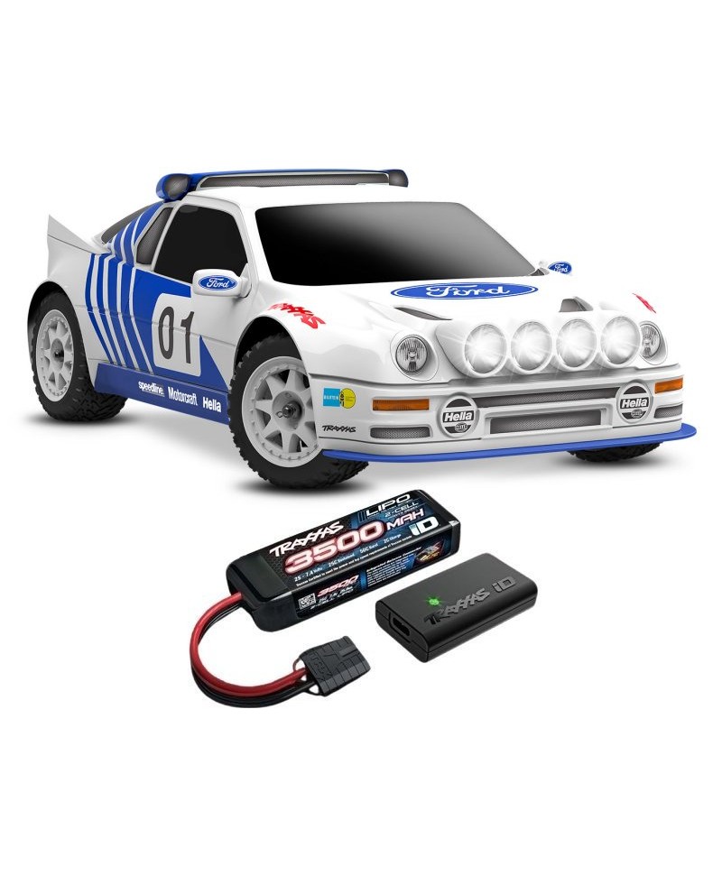 TRAXXAS MINI RALLY FORD RS2000 1/16 4WD 2,4Ghz RTR VXL BRUSHLESS USB-C 108046-1
