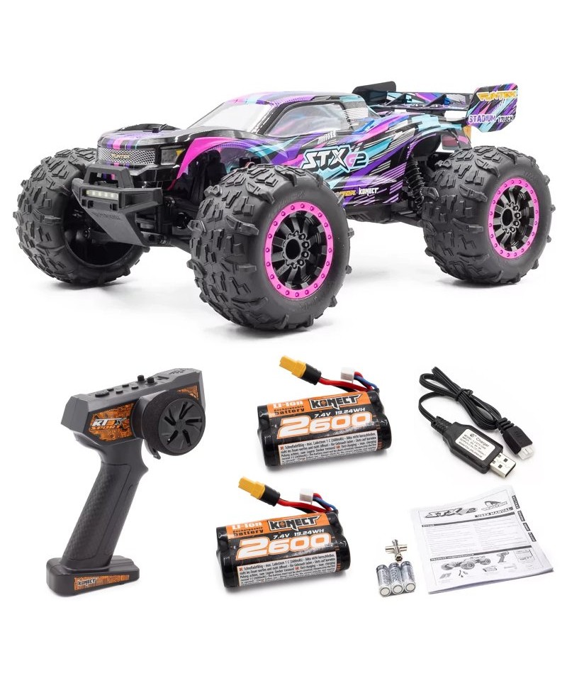 Pack Eco FUNTEK STX G2 VIOLET 1/12 XL 2 BATTERIES RTR FTK-STX-G2-PU