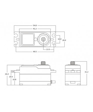 Servo SRT CH6012 11,0KG Coreless HV Low Profile CH6012