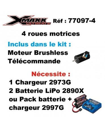 X-MAXX ULTIMATE 8S VERT 1/5 4WD BRUSHLESS WIRELESS ID TSM TRAXXAS 77097-4-GRNX