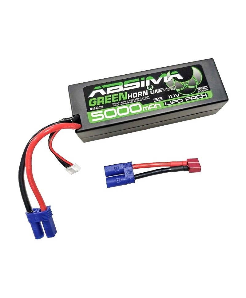 Batterie LiPo 3S 11,1V 5000mAh 50C HARD CASE ABSIMA pour voiture