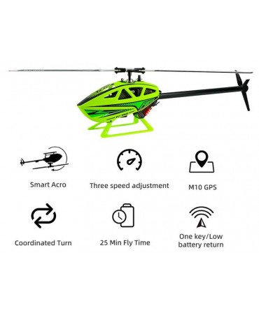 Hélicoptère FLYWING FW450L V3 ACE BRUSHLESS 2,4GHz GPS 6 CANAUX 3D ACROBATIES VERT MODE1/2