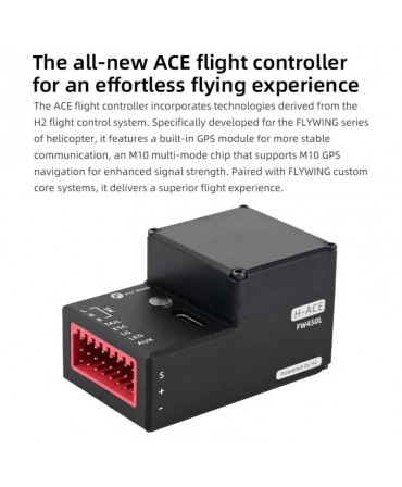 Hélicoptère FLYWING FW450L V3 ACE BRUSHLESS 2,4GHz GPS 6 CANAUX 3D ACROBATIES VERT MODE1/2