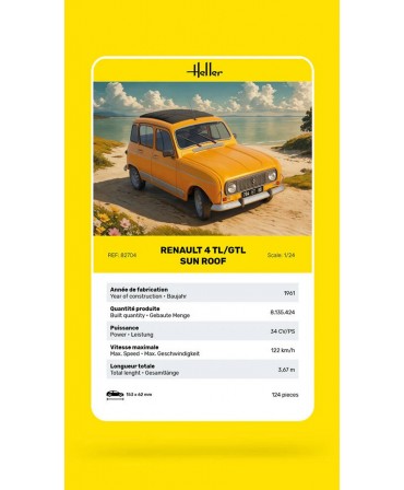 Heller RENAULT 4 TL/GTL SUN ROOF 1/24 82704