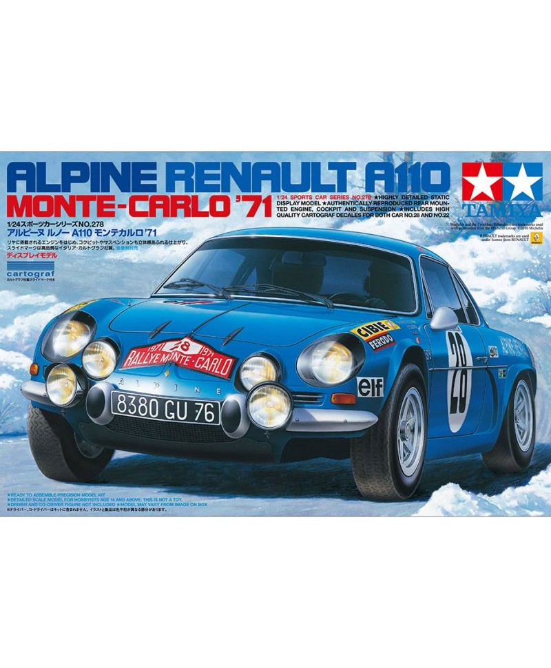 TAMIYA ALPINE RENAULT A110 MONTE-CARLO 71 1/24 24278