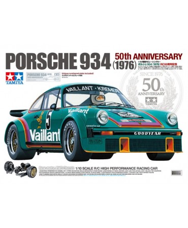 TAMIYA PORSCHE 934 1976 VAILLANT 50ème anniversaire 1/10 2WD A CONSTRUIRE 47524