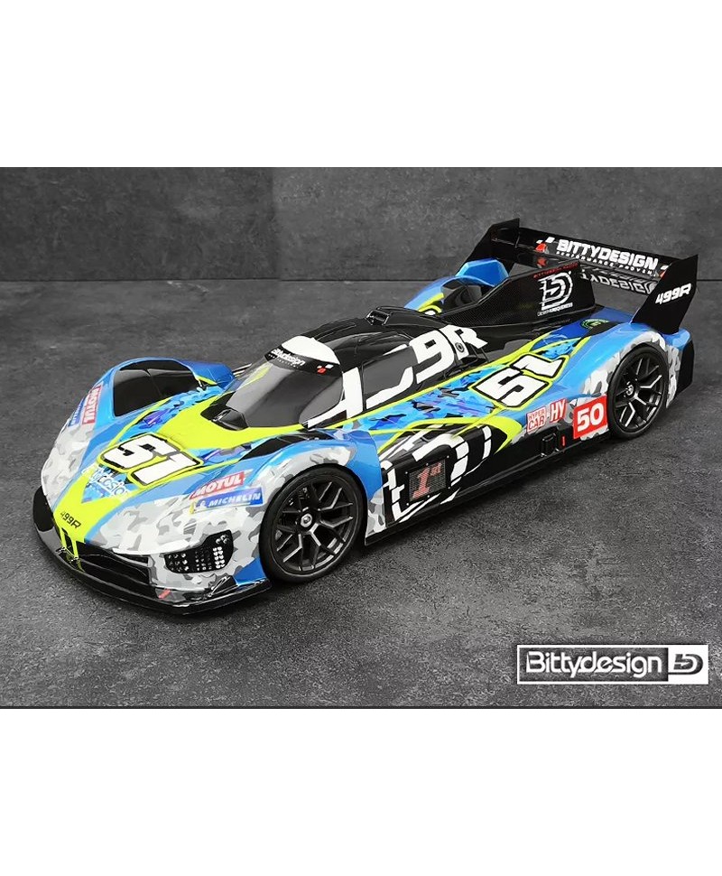 Carrosserie Bittydesign HYPERCAR 499R 1/10 TC non peinte 190 mm BD-LMH-190499R