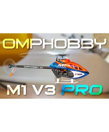OMPHOBBY M1 V3 PRO - Hélicoptère Micro 3D Direct Drive (ExpressLRS Intégré) Cosmic Orange BNF 38OSHM0061