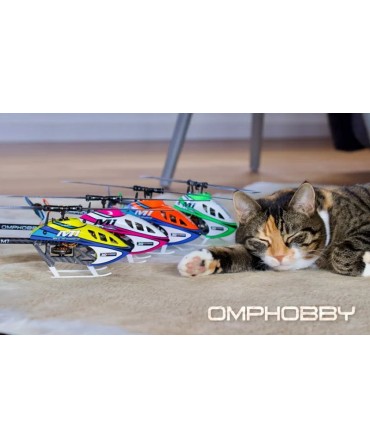 OMPHOBBY M1 V3 PRO - Hélicoptère Micro 3D Direct Drive (ExpressLRS Intégré) Cosmic Orange BNF 38OSHM0061