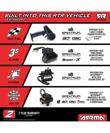 ARRMA MINI KRATON 223S DSC 4X4 3S BLX 1/16 4WD BLEU ARA2508ST1