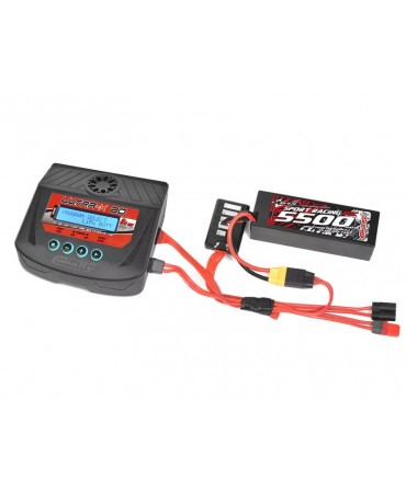 TEAM CORALLY - Pack Énergie - 2 LiPo 60C - 5200mAh - 3S - XT-90 - Chargeur Ultra-X 80 6S + Sac LiPo + Câble d'équilibrage