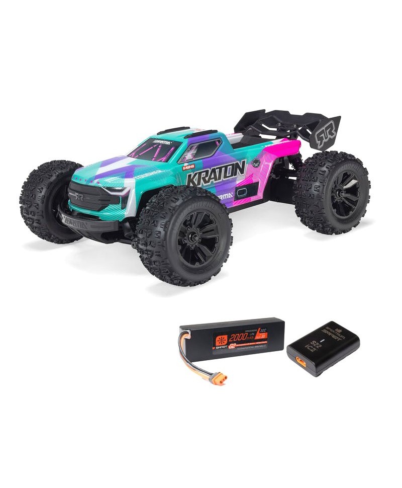 ARRMA MINI KRATON 223S DSC 4X4 3S BLX 1/16 4WD TURQUOISE ARA2508ST2