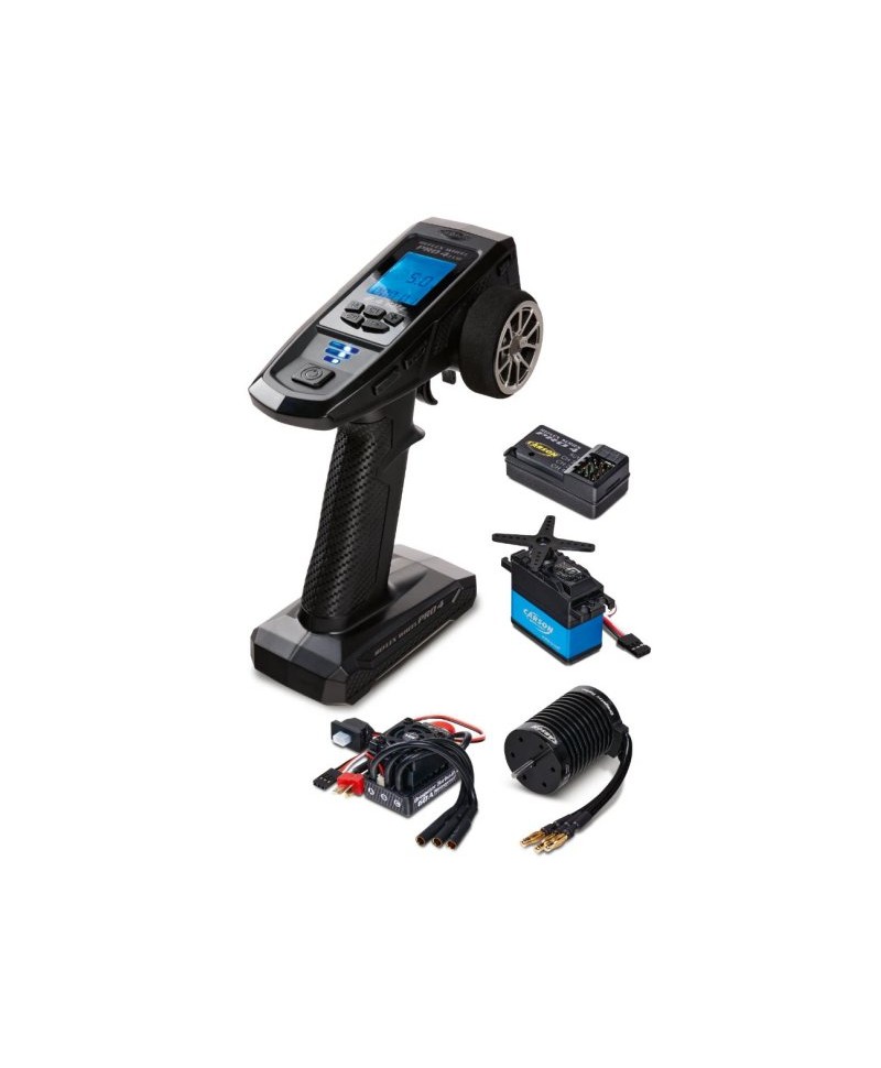 CARSON Pack Radio REFLEX WHEEL PRO 4 LCD + Moteur brushless 3300KV 60A + Servo 6KG 500500121