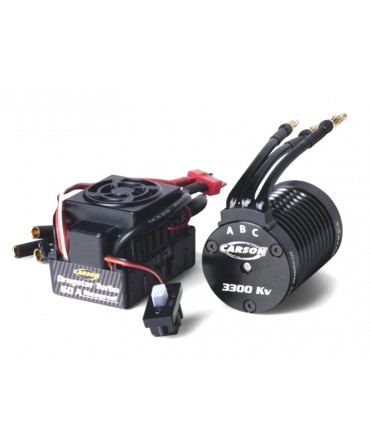 CARSON Pack Radio REFLEX WHEEL PRO 4 LCD + Moteur brushless 3300KV 60A + Servo 6KG 500500121