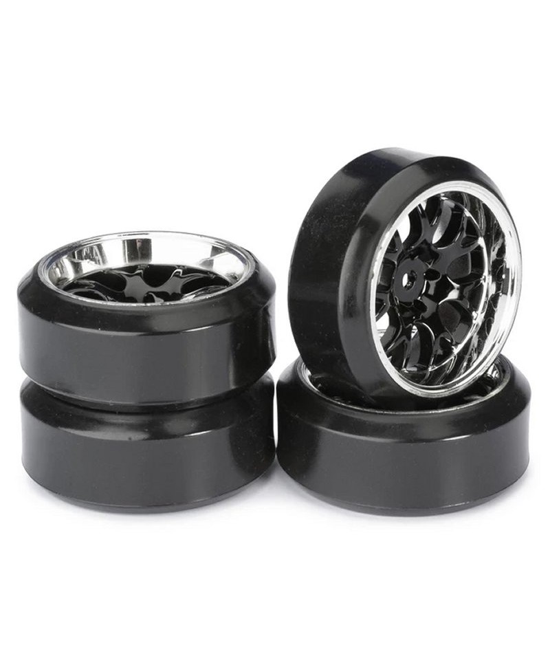 Roues drift  LP "Comb/Profile C" noir/chromé (4pcs) ABSIMA