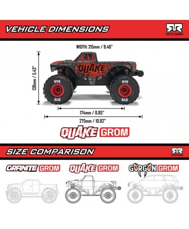 ARRMA QUAKE GROM MEGA 380 1/16 4WD VERT ARA2137T2