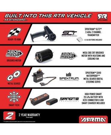 ARRMA QUAKE GROM MEGA 380 1/16 4WD VERT ARA2137T2