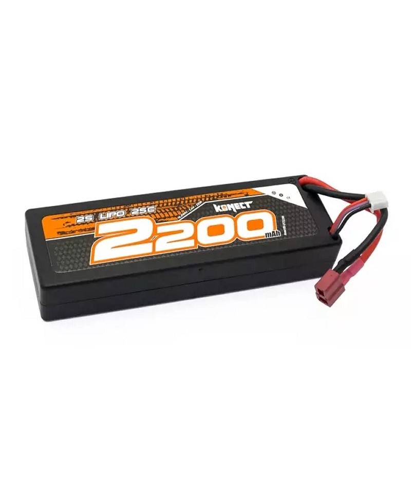 Batterie LiPo 2S 7,4V 2200mAh 25C HARD CASE KONECT pour voiture