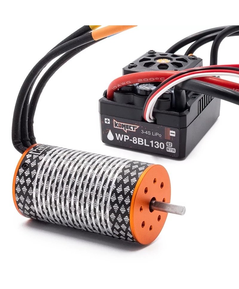 KONECT Combo variateur brushless 130A WP + Moteur 4P 4274 2250KV  brushless 1/8 KN-COMBO-N2