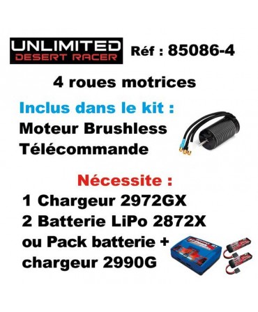 UNLIMITED DESERT RACER FOX 1/7 4WD BRUSHLESS WIRELESS ID TSM TRAXXAS 85086-4-FOX1
