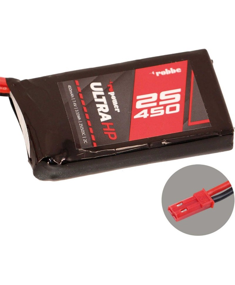 Batterie RO-POWER ULTRA HP LiPo 2S 7,4V 450mAh 25C JST Robbe Modellsport 7321