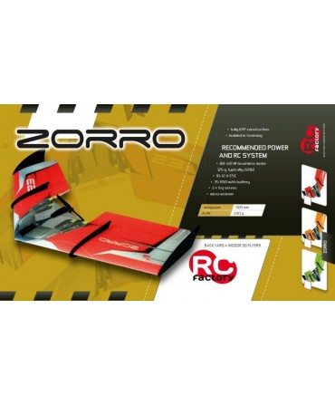 RC FACTORY Aile volante Zorro Wing orange 900MM F08