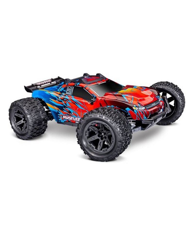 RUSTLER HD 1/10 4WD 2,4Ghz RTR VX3 BRUSHLESS ID TSM TRAXXAS 67464-4-RED