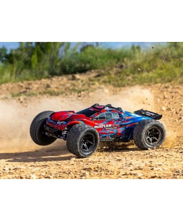 RUSTLER HD 1/10 4WD 2,4Ghz RTR VX3 BRUSHLESS ID TSM TRAXXAS 67464-4-RED