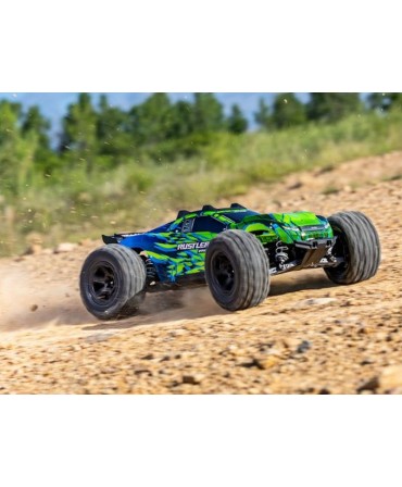 RUSTLER HD VERT 4WD VX3, VITESSE 80KM/H (COMBO MODELISME SHOP) - TRAXXAS TRX67464-4-GRN-2970G-3S