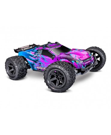 RUSTLER HD VIOLET 4WD VX3, VITESSE 80KM/H (COMBO MODELISME SHOP) - TRAXXAS TRX67464-4-PRPL-2970G-3S