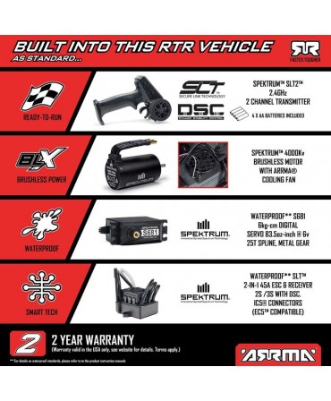 ARRMA Monster truck GORGON 223S DSC 1/10 2WD BLEU ARA3530T1