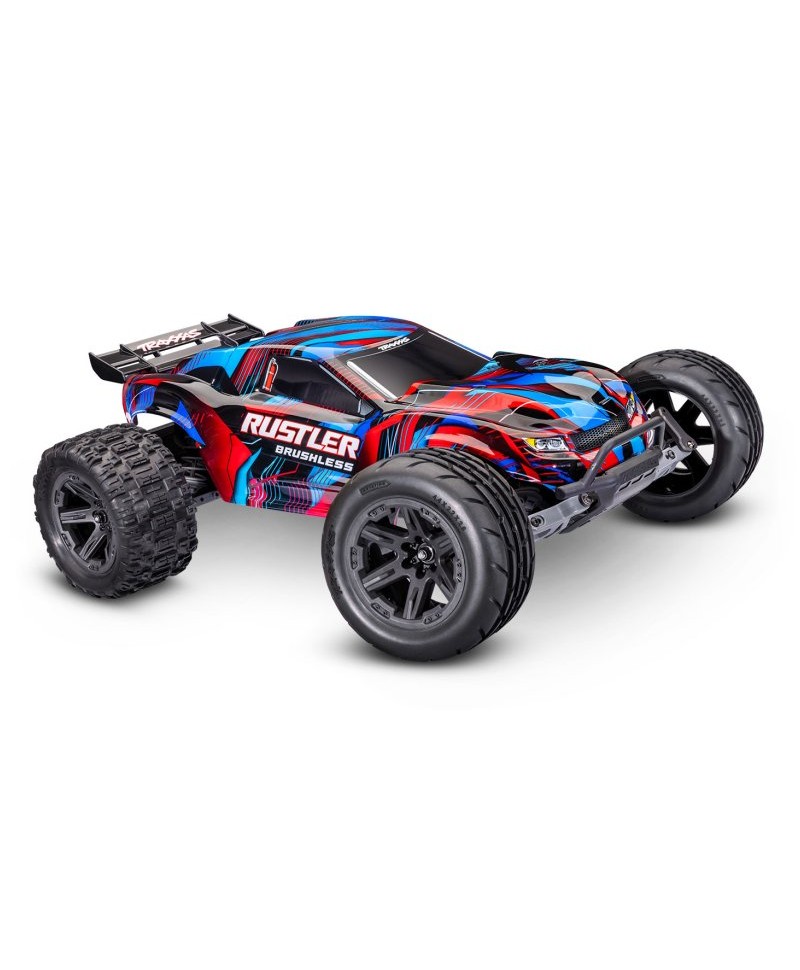 RUSTLER HD 1/10 2WD 2,4Ghz RTR VX3 BRUSHLESS ID TSM TRAXXAS 37454-4-RED
