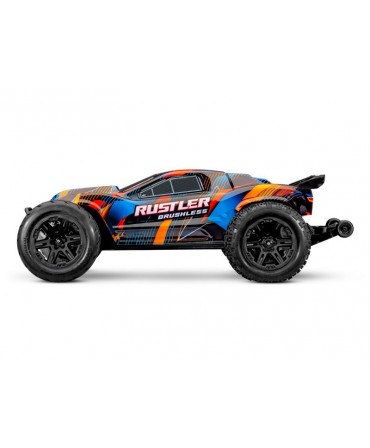 RUSTLER HD ORANGE 2WD VX3, VITESSE 96KM/H (COMBO MODELISME SHOP) - TRAXXAS TRX37454-4-ORNG-2970G-3S