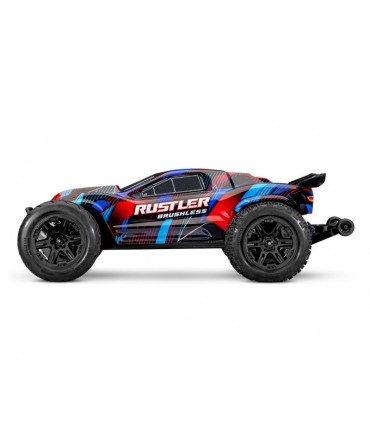 RUSTLER HD ROUGE 2WD VX3, VITESSE 96KM/H (COMBO MODELISME SHOP) - TRAXXAS TRX37454-4-RED-2970G-3S