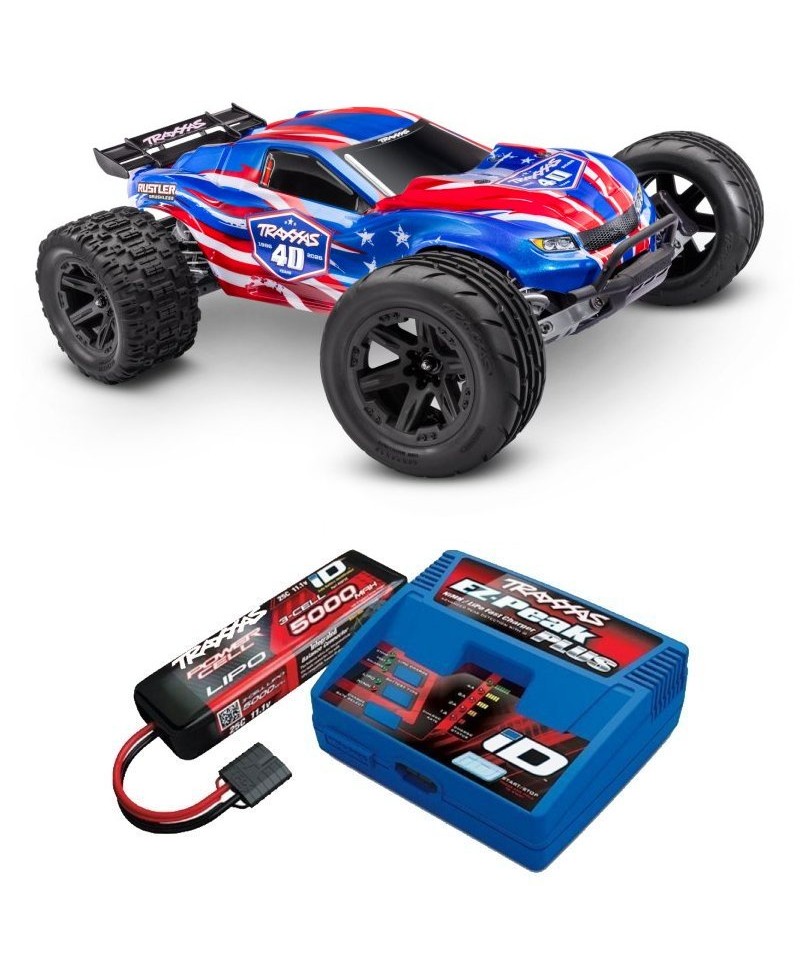 RUSTLER HD 40TH 2WD VX3, VITESSE 96KM/H (COMBO MODELISME SHOP) - TRAXXAS TRX37454-4-40TH-2970G-3S