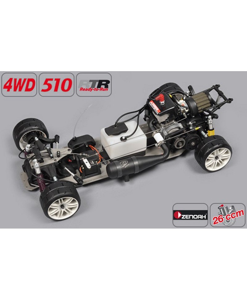 FG Sportsline 4WD 510 1/5 RTR ZENOAH MINI TROPHY JAUNE 154200RZ 05178L