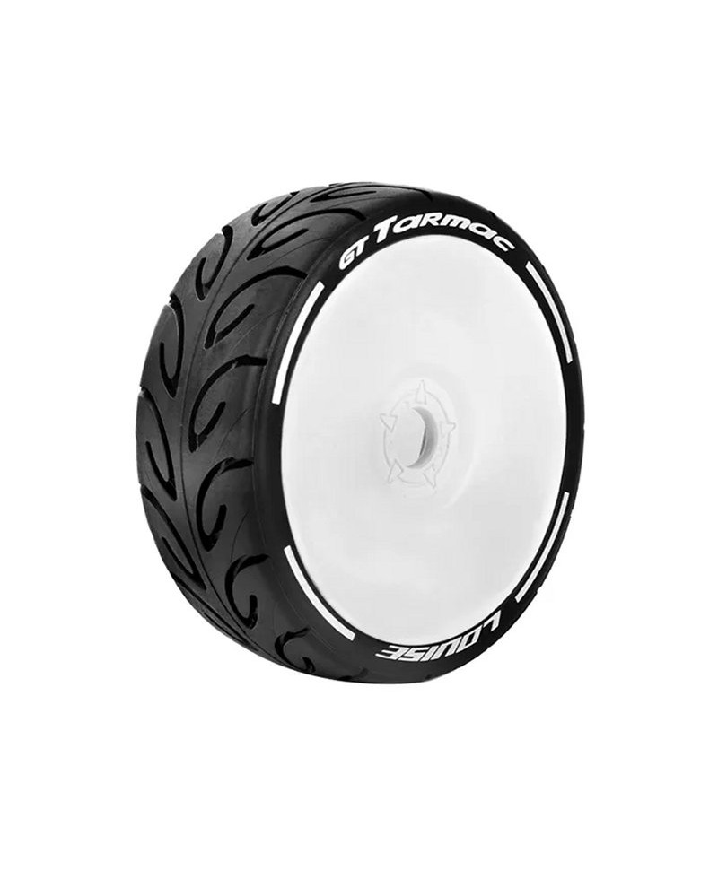 LOUISE RC - MFT-GT-TARMAC - Set de pneus Buggy 1-8 - Super Soft - Jantes Blanches - Hex 17mm - (2pcs) L-T3285VW