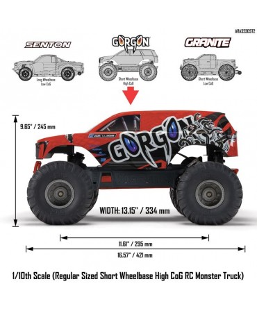 ARRMA Monster truck GORGON 1/10 2WD VIOLET ARA3230ST4