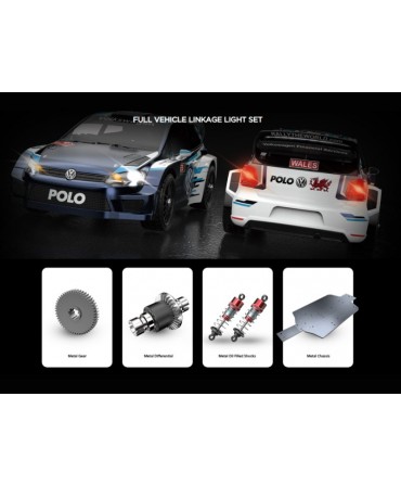 HYPER GO VOLKSWAGEN POLO R WRC RALLY DRIFT 1/14 4WD 2,4Ghz RTR