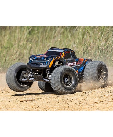 STAMPEDE HD ORANGE 4WD VX3, VITESSE 80KM/H (COMBO MODELISME SHOP) - TRAXXAS TRX67454-4-ORNG-2970G-3S
