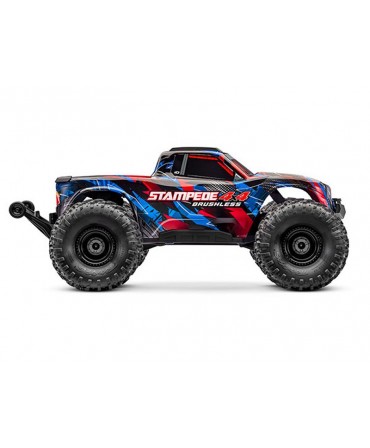 STAMPEDE HD ROUGE 4WD VX3, VITESSE 80KM/H (COMBO MODELISME SHOP) - TRAXXAS TRX67454-4-RED-2970G-3S