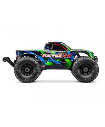 STAMPEDE HD VERT 4WD VX3, VITESSE 80KM/H (COMBO MODELISME SHOP) - TRAXXAS TRX67454-4-GRN-2970G-3S