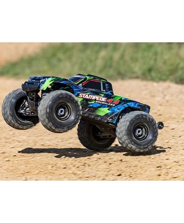 STAMPEDE HD VERT 4WD VX3, VITESSE 80KM/H (COMBO MODELISME SHOP) - TRAXXAS TRX67454-4-GRN-2970G-3S