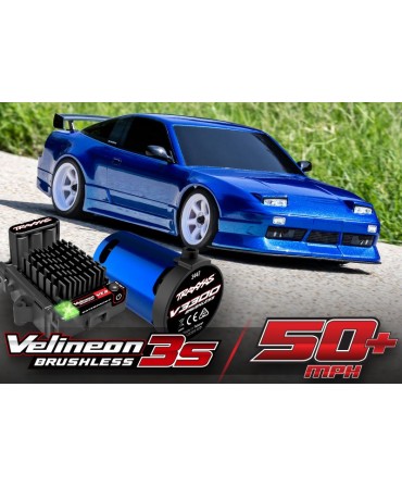 TRAXXAS NISSAN 240SX 4-TEC 2.0 1/10 4WD 2,4Ghz RTR VX3 BRUSHLESS ID TSM 93424-4-BLUE