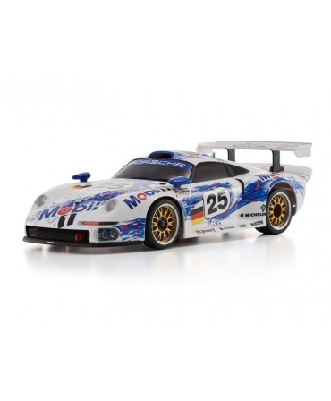 KYOSHO AUTOSCALE PORSCHE 911 GT1 1996 MOBIL1 No.25 (W-RM) MZP261ML