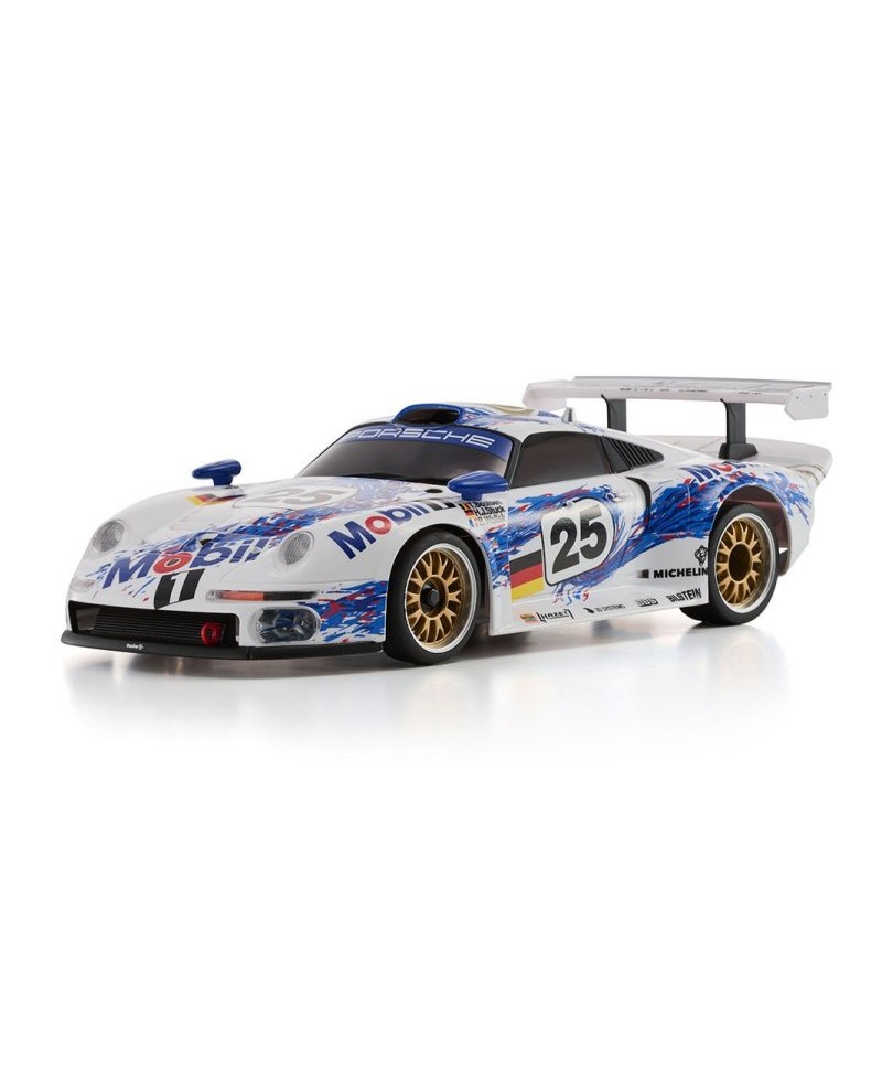 KYOSHO AUTOSCALE PORSCHE 911 GT1 1996 MOBIL1 No.25 (W-RM) MZP261ML