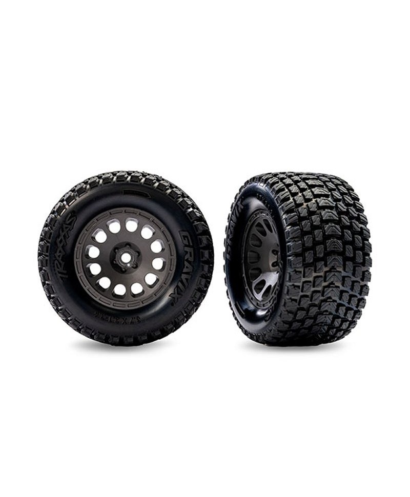 Roues montées collées GRAVIX grises (2pcs) avant MINI XRT TRAXXAS 10772-GRAY